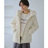 オフホワイト(15) | ファー付きダウンミドル丈コート リンクコーデ | ROPE' PICNIC