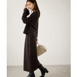 ブラウン(20) | フェイクファースリーブニットセットアップ | ROPE' PICNIC