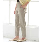 カーキ系(38) | 綿サテンストレッチテーパードパンツ | ROPE' PICNIC