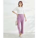 【ラク美】ファスナースリットカラーパンツ | ROPE' PICNIC | 詳細画像4 