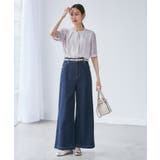 【ウエスト革命デニム】ウエストシェイプデニムワイドパンツ | ROPE' PICNIC | 詳細画像11 