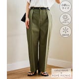 カーキー(36) | 【cahoさんコラボ】低身長・小柄さんサイズ ウエストタックチノパンツ | ROPE' PICNIC