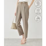 ブラウン系(22) | リネンライクシリーズ ドライタッチテーパードパンツ UVカット | ROPE' PICNIC
