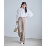 クリアツイルサイドベルトワイドパンツ セレモニー セットアップ対応 | ROPE' PICNIC | 詳細画像13 
