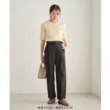 【ちゃんと+かわいい保証】洗えるウーリッシュ ベルト付きワイドパンツ 低身長 | ROPE' PICNIC | 詳細画像27