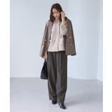 レディハンサムシリーズ ウールライクウエストタックセミワイドパンツ | ROPE' PICNIC | 詳細画像5