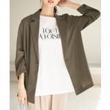 カーキ(36) | セットアップ対応/麻調シアーライトジャケット | ROPE' PICNIC