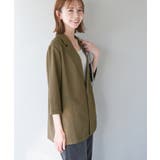 カーキ(36) | セットアップ対応/麻調シアージャケット | ROPE' PICNIC