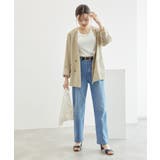 セットアップ対応/麻調シアーノーカラージャケット/接触冷感・UVカット | ROPE' PICNIC | 詳細画像12