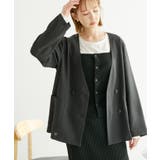 セットアップ対応/麻調シアーノーカラージャケット/接触冷感・UVカット | ROPE' PICNIC | 詳細画像18