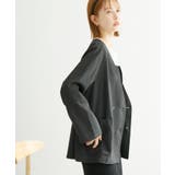 セットアップ対応/麻調シアーノーカラージャケット/接触冷感・UVカット | ROPE' PICNIC | 詳細画像19