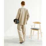 セットアップ対応/麻調シアーノーカラージャケット/接触冷感・UVカット | ROPE' PICNIC | 詳細画像21