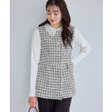 ブラック系(02) | 【WEB限定カラー】ツイード金ボタンジレベスト/セレモニー対応・リンクコーデ | ROPE' PICNIC