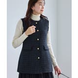 ネイビー(40) | 【WEB限定カラー】ツイード金ボタンジレベスト/セレモニー対応・リンクコーデ | ROPE' PICNIC