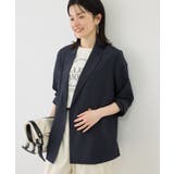 【ちゃんと+かわいい保証】エアリーリネンライク ダブルジャケット 接触冷感 | ROPE' PICNIC | 詳細画像27 