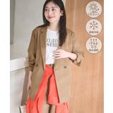 【ちゃんと+かわいい保証】エアリーリネンライク ダブルジャケット 接触冷感 | ROPE' PICNIC | 詳細画像5 