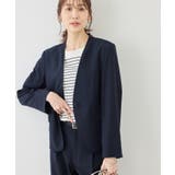 リネンライクシリーズ ドライタッチノーラペルジャケット UVカット | ROPE' PICNIC | 詳細画像31
