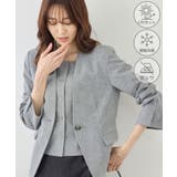 グレーサブ(09) | リネンライクシリーズ ドライタッチノーラペルジャケット UVカット | ROPE' PICNIC