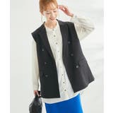 【一部店舗限定カラー:ブラック】スリーブレスダブルジャケット ジレ | ROPE' PICNIC | 詳細画像1 