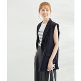 【一部店舗限定カラー:ブラック】スリーブレスダブルジャケット ジレ | ROPE' PICNIC | 詳細画像23 