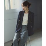 レディハンサムシリーズ ウールライク金ボタンジャケット(半裏地) セットアップ | ROPE' PICNIC | 詳細画像2 