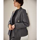 ライトグレー(08) | レディハンサムシリーズ ウールライク金ボタンジャケット(半裏地) セットアップ | ROPE' PICNIC