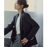 ネイビー(40) | レディハンサムシリーズ ウールライク金ボタンジャケット(半裏地) セットアップ | ROPE' PICNIC