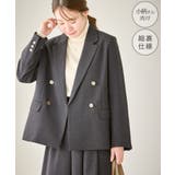 ブラック系(02) | 【低身長 小柄さんサイズ】レディハンサムシリーズ ウールライク金ボタンジャケット… | ROPE' PICNIC
