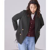 【WEB限定】レディハンサムシリーズ ウールライク金ボタンミドル丈ジャケット(総… | ROPE' PICNIC | 詳細画像4 