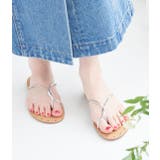 シルバー(93) | 平スタッズツイストトングサンダル | ROPE' PICNIC