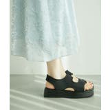 ブラック(01) | ネオプレーンプラットフォームサンダル | ROPE' PICNIC