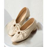 キナリ(16) | リボンギャザーミドルヒールパンプス | ROPE' PICNIC