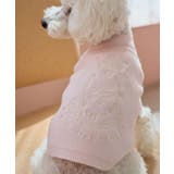 ピンク(63) | 【DOG】スエットライク刺繍ニット/リンクコーデ | ROPE' PICNIC