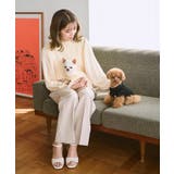 【DOG】袖プリ-ツニットプルオーバー/リンクコーデ | ROPE' PICNIC | 詳細画像7