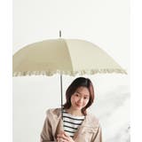 ベージュ(27) | 【Wpc.別注】晴雨兼用/遮光クラシックフリル長傘 | ROPE' PICNIC