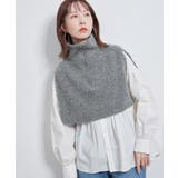 グレー(07) | ラメニットハーフジップベスト | ROPE' PICNIC