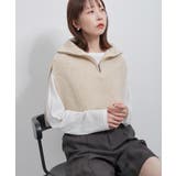 キナリ(16) | ラメニットハーフジップベスト | ROPE' PICNIC
