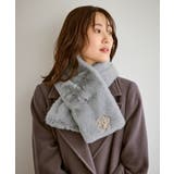 グレー(07) | ブローチ付きフェイクファーティペット | ROPE' PICNIC