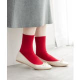 レッド(60) | 【一部店舗限定】レーヨンシルケットクルーソックス | ROPE' PICNIC
