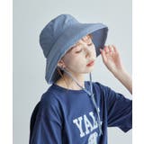 ブルー系(45) | はっ水・遮光/チェックシアサッカーサファリハット | ROPE' PICNIC