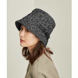 ブラック(01) | CYCLEWOOLモヘヤ混ヘリンボーンベルトハット | ROPE' PICNIC