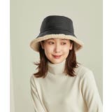 ブラック(01) | フェイクレザー×ボアリバーシブルハット | ROPE' PICNIC