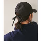 ブラック(01) | バックリボンサテンキャップ | ROPE' PICNIC