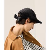 ブラック(01) | ベロアリボンキャップ | ROPE' PICNIC