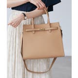 キャメル(25) | 【WEB限定】 ベルトデザインスクエアトートバッグ/通勤対応 | ROPE' PICNIC