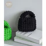 ブラック(01) | ぽこぽこジャガードワンハンドルショルダーバッグ | ROPE' PICNIC