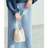 スクエアエンボスドロストリングショルダーバッグ | ROPE' PICNIC | 詳細画像3
