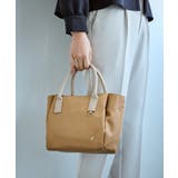 ベージュ系(28) | 異素材コンビミドルトートバッグ/軽量・2WAY | ROPE' PICNIC