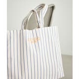 ベージュ系(28) | ストライプビッグトートバッグ/2WAY・A4対応 | ROPE' PICNIC