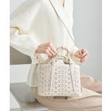 オフホワイト(15) | フルーレットパンチングレースミニショルダーバッグ/2WAY | ROPE' PICNIC